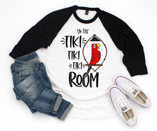 In The Tiki Tiki Room Shirt | Disney Tiki Shirt | Enchanted Tiki Room | Wear to Disney | 3/4 sleeve raglan shirt