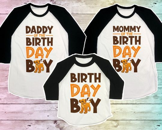Lion King Birthday Shirt, Lion King Family Birthday shirt, Lion King Matching Birthday Shirts, Lion King Mommy Birthday Shirt Raglan