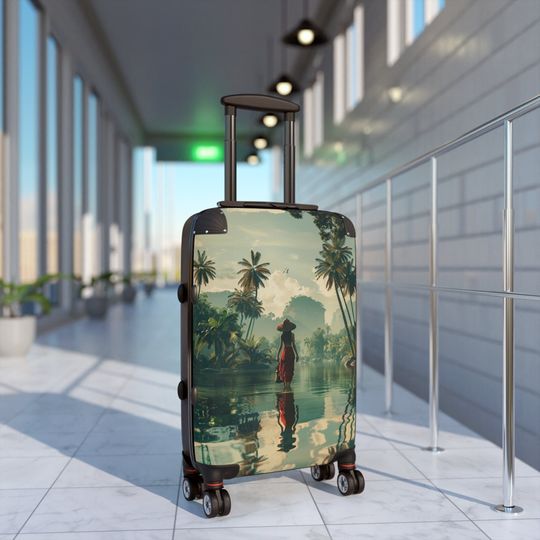 Solo Travel Suitcase | Solo Woman Luggage | Travel Carry-on Bag | Carry on Suitcase | Lonely Solo Traveler | Travel Bag | Custom Suitcase