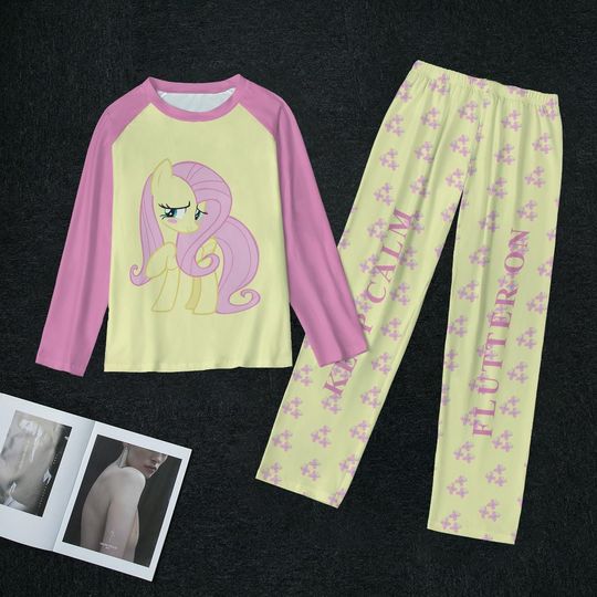 Yellow Pony 2 Piece Women's Pajamas