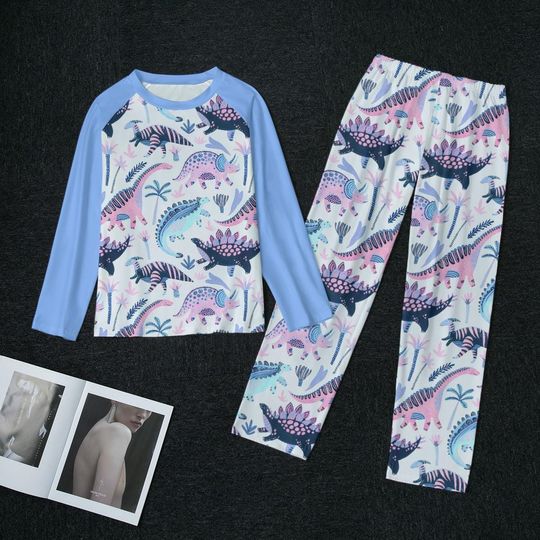 Girly Dino 2 Piece Women's Pajamas
