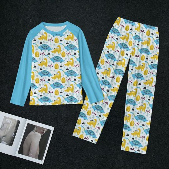Boy Dino 2 Piece Women's Pajamas
