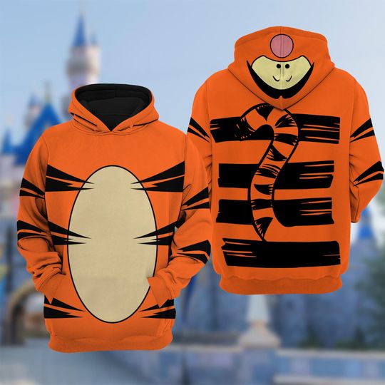Pooh Tigger Piglet Eeyore 3D Adult T-shirt Hoodie, Winnie The Pooh Cosplay Costume Hoodie, Pooh And Friends Halloween Costume Shirt