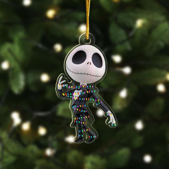 Nightmare Skeleton Suit Christmas Ornament, Jack Skellington Xmas Ornament,  Christmas Tree Decor Gift For Kid