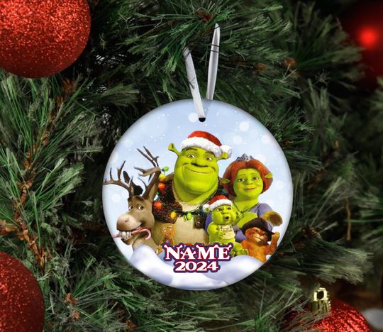 Disney Shrek Christmas Ornament, Shrek Movie Ornament, Christmas Tree Ornament, Ornament Personalized, Christmas Ornament