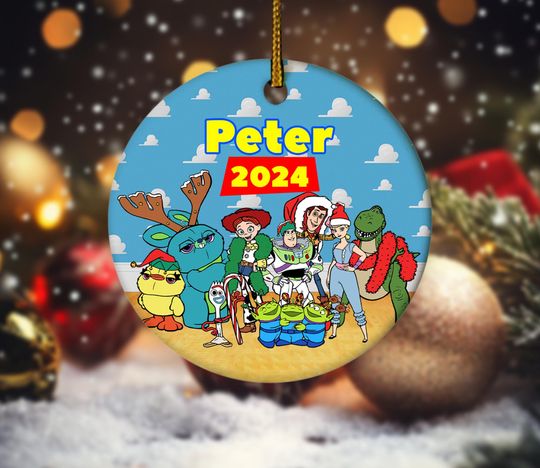 Personalized Disney Toy Story Christmas Ornament, Toy Story Characters Christmas Keepsake, Disney Family Christmas Decoration