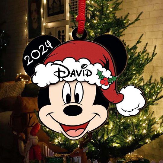 Personalized Mickey Mouse Christmas Ornament, Mickey Ornament, Disney Christmas Tree Decoration Gifts, Custom Ornament, Acrylic Ornament