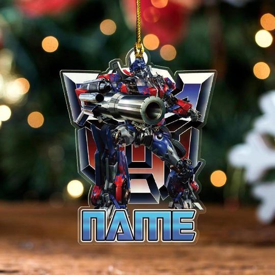 Custom Transformers Christmas Ornament, Optimus Prime Autobots Ornaments, Transformers Ornament, Robot Ornament