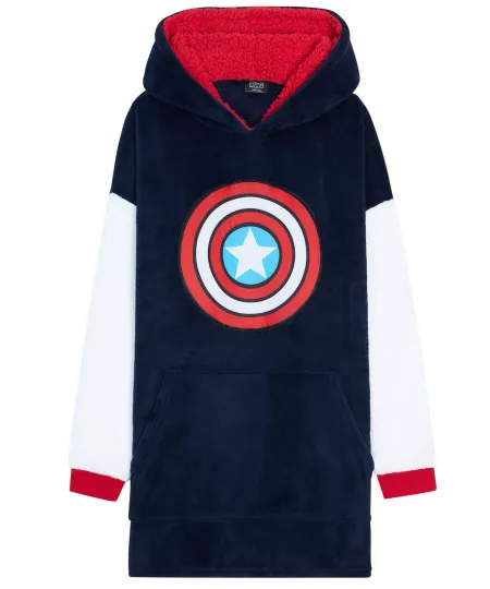 Marvel Oversized Hoodie Blanket for Men - Captain America