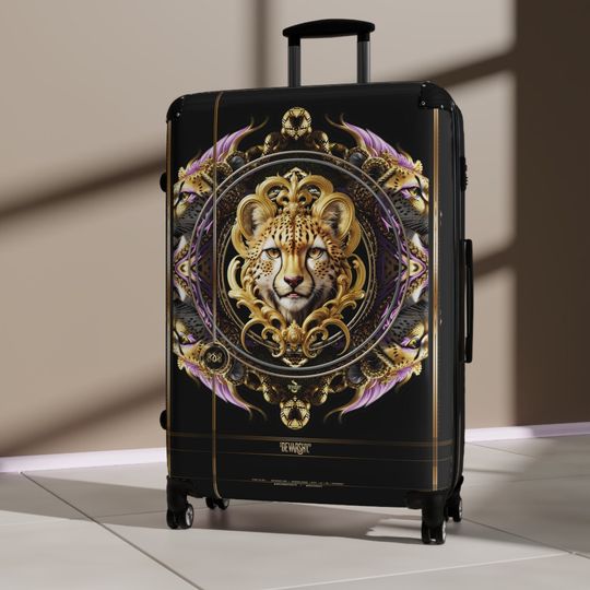 Prince Cheetah Suitcase Baroque Luggage Animal Print Suitcase