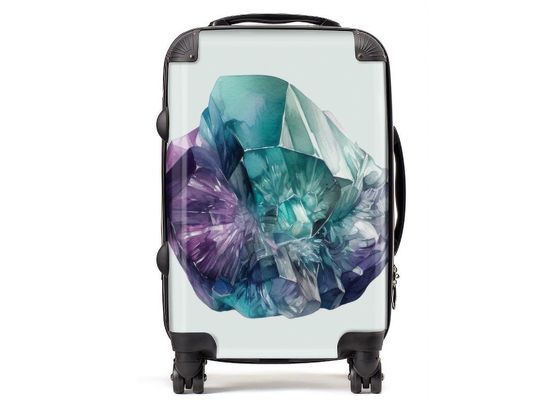 Crystal Luggage l Gemstone l Rock | Carry On Luggage | Marble Luggage | Carry-On | Travel | Love
