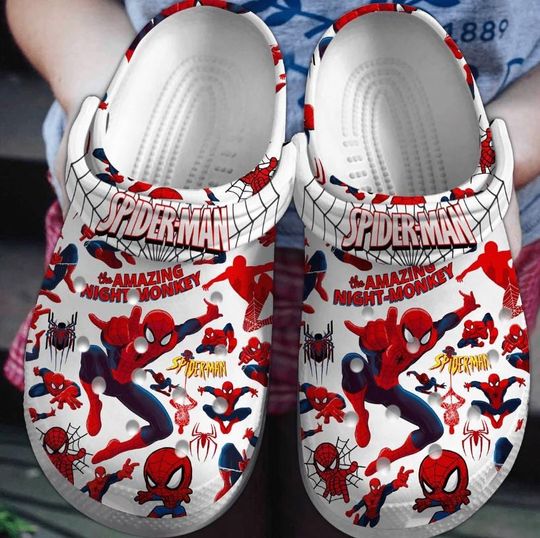 Spiderman Cartoon Shoes,Spiderman Clogs Shoes,Halloween Summer Shoes,Mens Womens Sandals,Shoes For Women Men Kids,Spiderman Gift