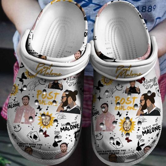 Post Malone Clogs Shoes, Post Malone Sandals,Post Malone Slippers, Funny Slippers, Summer Shoes, Mens Women Sandals