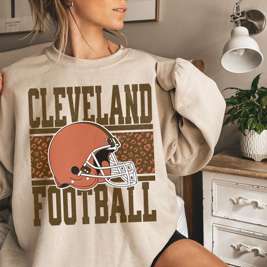 Cleveland Football Sweatshirt, Retro Cleveland Brown Football Shirt, Cleveland Fan Gift, Sunday Football Apparel