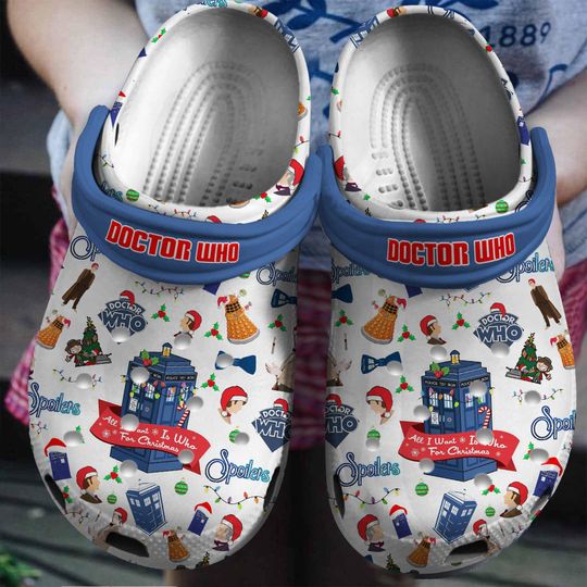 Doctor Who Christmas Shoes, Police Box Dr Who Sneakers, Tardis Police Box Sandals, TV Series Xmas Slippers, Dr Who Fan Gift
