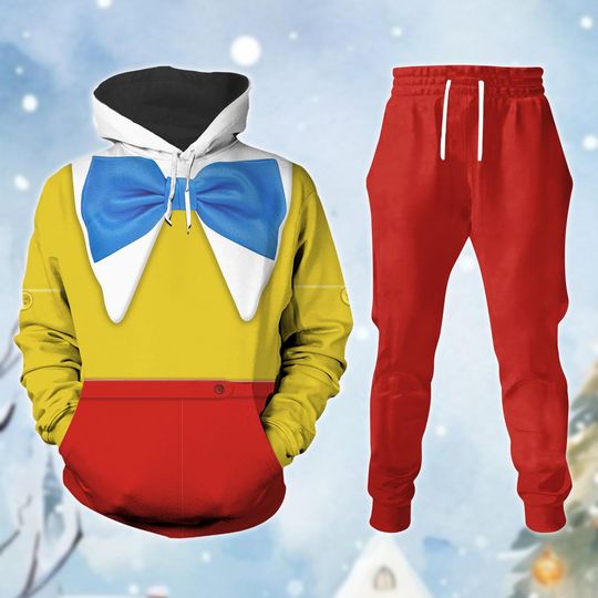 Tweedledum And Tweedledee Costume Hoodie Jogger, Disney Villains Twin Suit, Alice In Wonderland 3D Shirt, Jogger Pant, Christmas Gift