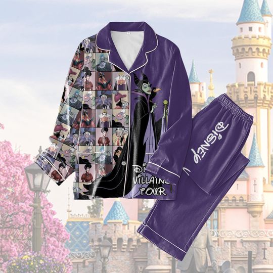 Disney Villains Pajamas Set, Maleficent Pajamas, Disney Pajamas Christmas, Disneyland Trip Womens Pajamas, Bad Witches Pajamas Family