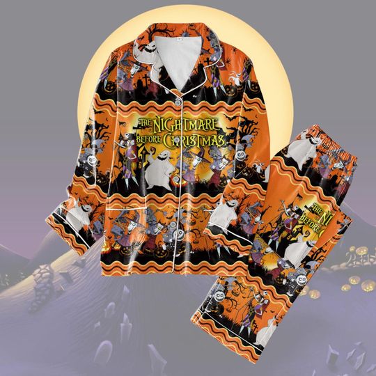 Nightmare Before Christmas Pajamas Set, Jack Skellington Pajamas, Jack N Sally Pajamas, Halloween Pajamas Pants, Oogie Pjs Christmas