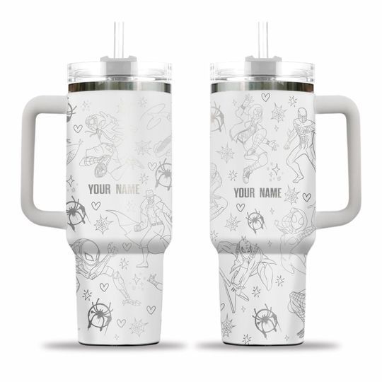 Custom Disney Spiderman Spiderverse Tumbler, Disney Characters Christmas 40oz Tumbler