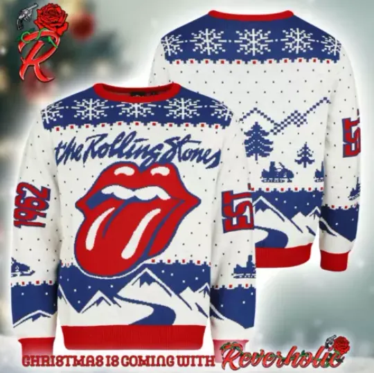 The Rolling Stones Holiday Sweater 2024 Christmas Ugly Sweater