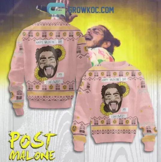 Post Malone Happy Valentine Ugly Sweater