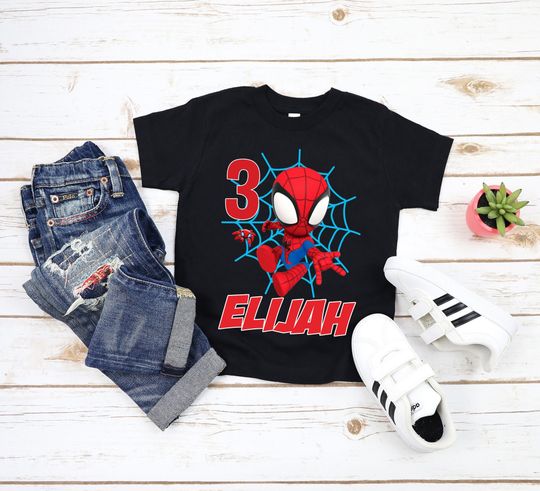 Spidey and his Amazing Friends Tshirt, Spiderman Birthday, Personalized shirt, Spidey Family Birthday Shirt, Ghost Spider, Spidey tee
