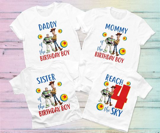 Toy Story Birthday Shirt, 4th Birthday Shirt, Toy Story Family Shirts, Buzz Lightyear Birthday shirt, Woody Birthday Shirt, Personalized tee