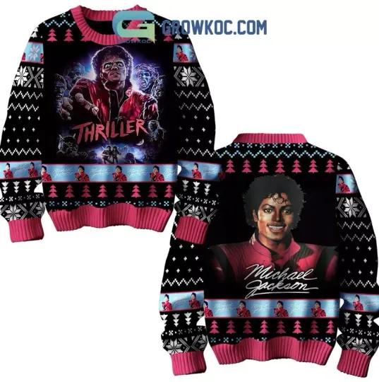 Michael Jackson King Of Pop Thriller Christmas Seasons Greetings Ugly Sweater