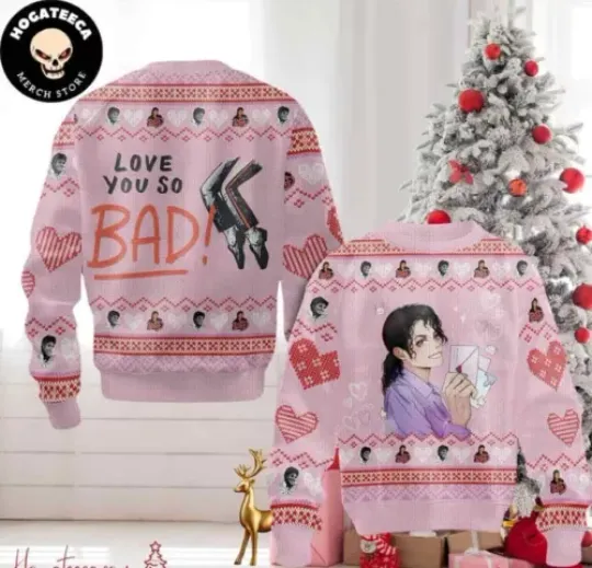 Michael Jackson Love You So Bad Ugly Christmas Sweater Chirstmas Gifts 2024