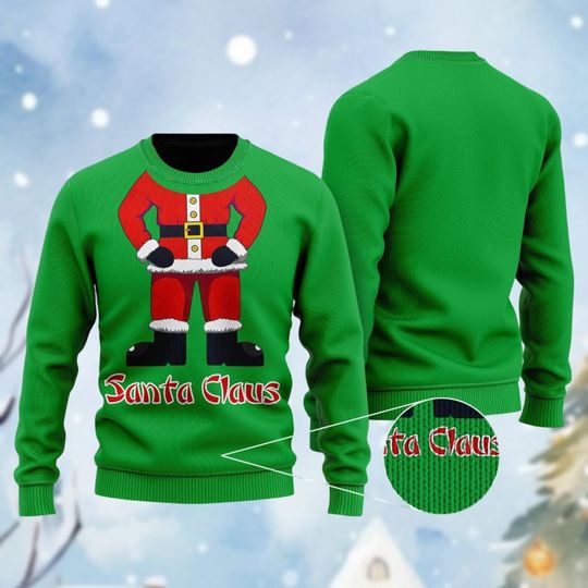 Christmas Santa Claus Ugly Sweater, Santa Claus Cosplay Shirt For Men Women, Funny Xmas Sweater, Time Of Year Shirt, Gift For Friends