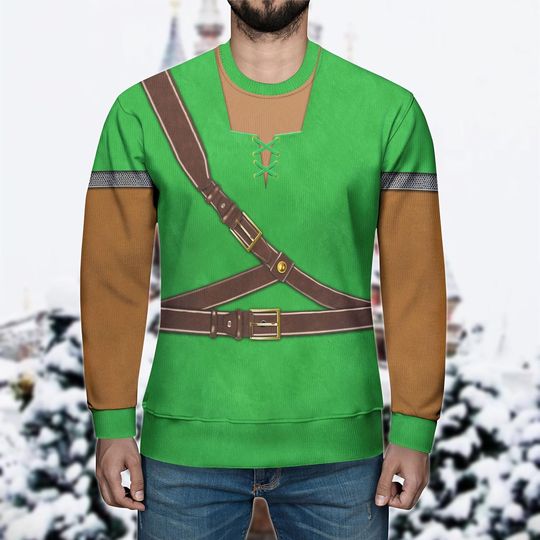 Christmas Zelda Of Legend Ugly Sweater, Link And Zelda Cosplay Costume, Breath Of The Wild Shirt, Link Ugly Xmas For Men, Gift For Him