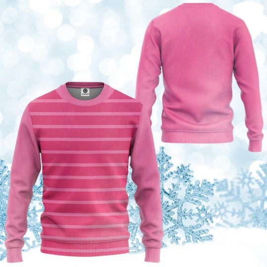 Piglet Cosplay Ugly Sweater, Piglet Pig Christmas Sweater, Winnie The Pooh Xmas Ugly Sweater, Disney Character Holiday Sweater