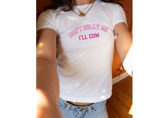Don't bully me y2k Baby Tee Shirt coquette y2k baby tee Retro 90s Graphic Tee summer essential Trending Womens Tshirt y2k croptop babytee