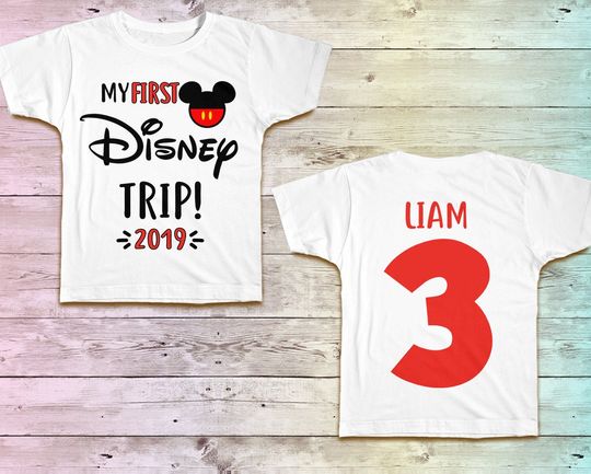 My First Disney Trip Shirt,  Mickey First Disney Trip Tshirt, Mickey Ears Shirt Shirt Tee , First Disney Trip Outfit Theme, Disney Vacation