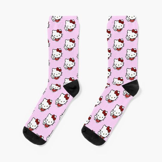 Peace sign Hello Kitty  Socks