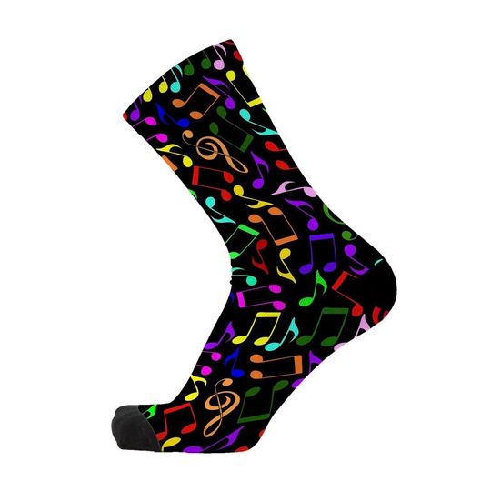 Melody socks.Music note socks. Music lover socks. Bamboo fibre socks.RedFoxSox socks