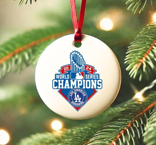 Dodgers 2024 World Series Champions Ornament | Personalize | LAD Ornament | #1 Dodger Fan Gift