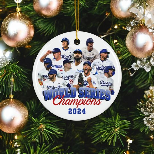 Los Angeles World Series Champions 2024 Baseball Ornaments for Christmas Tree Los Angeles  Baseball World Series