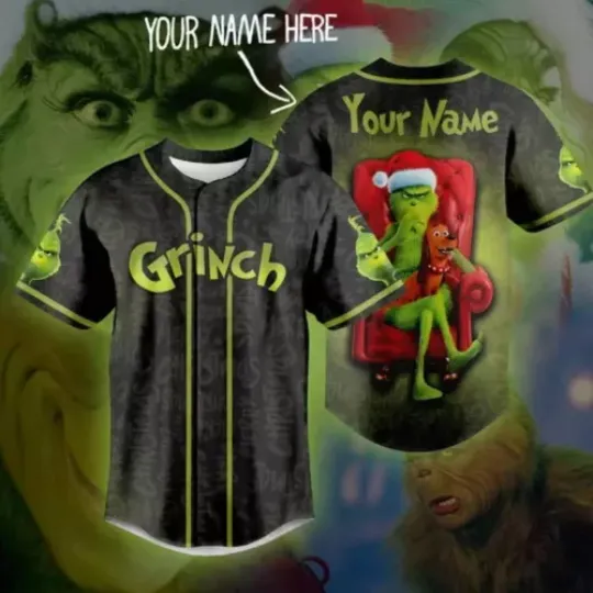 Personalized The funny character Pattern Custom Name Baseball Jersey  Merry Grin!