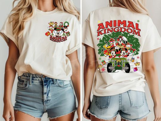Disneyland Animal Kingdom Christmas Shirt, Wild about Christmas, Mickey and Friends Christmas Safari Mode, Christmas Lights Shirt Disneytrip