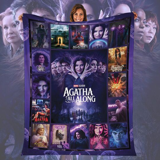 Agatha All Along Blanket, Agatha Harkness Blanket, WandaVision Blanket, Superhero Blanket, Christmas Blanket, Coven of Chaos