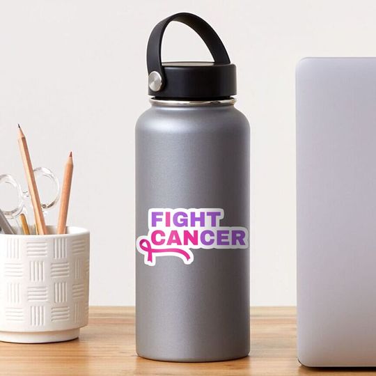 Fight Cancer | Cancer awareness | Pink ribbon Sticker