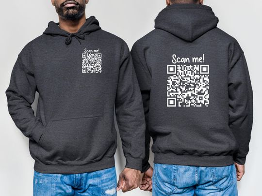 Fuck Off QR Code Hoodie, Fuck you QR Code Shirt, hidden message QR Code, Sarcastic Gift, Adult humor sweater, Gift for him, her