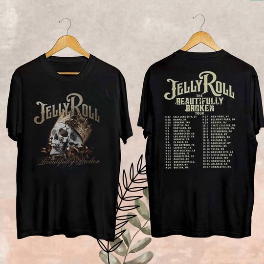 Jelly Roll Tour Fan Shirt, Jelly Roll Beautifully Broken Tour 2024 Shirt, Jelly Roll Concert Fan Gift, Jelly Roll Shirt, Jelly Roll Merch