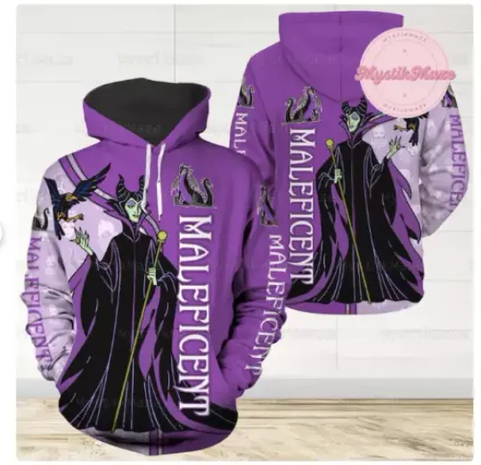 Maleficent Disney Villains 3D HOODIE HALLOWEEN GIFT CHRISTMAS GIFT