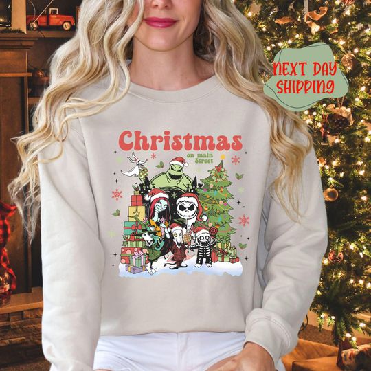 Vintage Disney Christmas On Main Street Sweatshirt