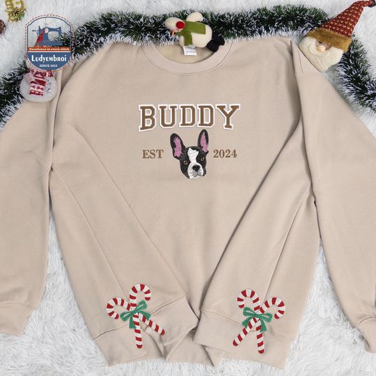 Custom Pet Embroidered Appliqu Sweatshirt Custom Pet shirt Embroidered Pet Hoodie Custom Dog Face Sweatshirt From Photo Pet Lovers Gift