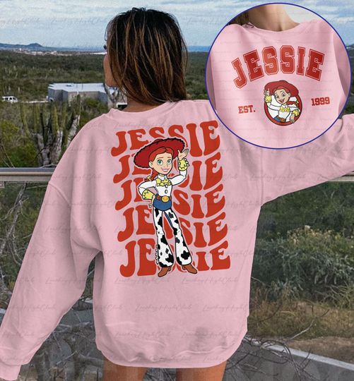 Jessie Cowgirl Disney 2 Sided Sweatshirt, Jessie Disney Shirt, Toy Story Matching Characters Shirt, Western Disney,Birthday Toy Story