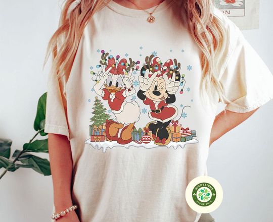 Minnie Daisy Christmas Shirt, Christmas Disney Bestie Shirt, WDW Disneyland Christmas Shirt, Besties Girls Trip Xmas Matching Shirt