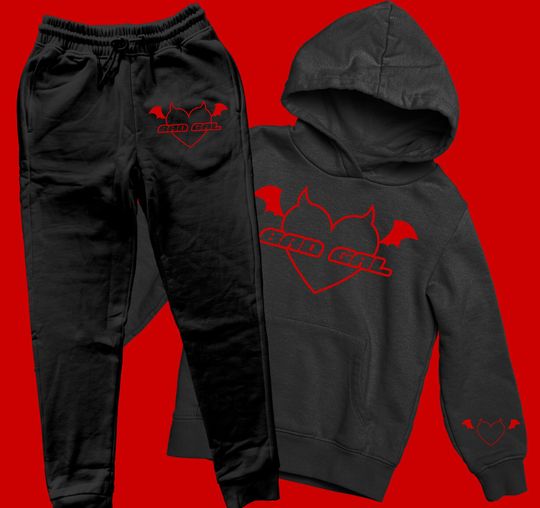 Bad Gal Set | Hoodie & Sweatpants | Cute Hoodie, Kawaii Hoodie, Cute Gift, Hoodie, Aesthetic Hoodie, Cool Hoodie, Cool Sweatpants, Unisex
